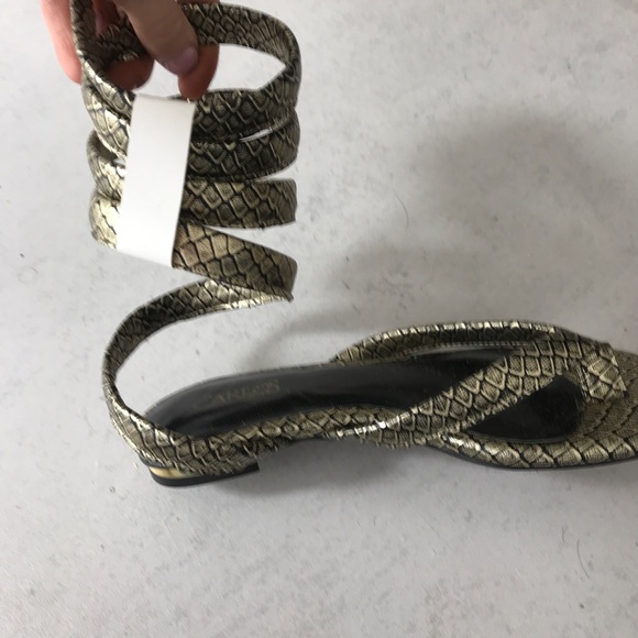 Size 6 wrap around sandal, snake skin! Gorg - Picture 2 of 5